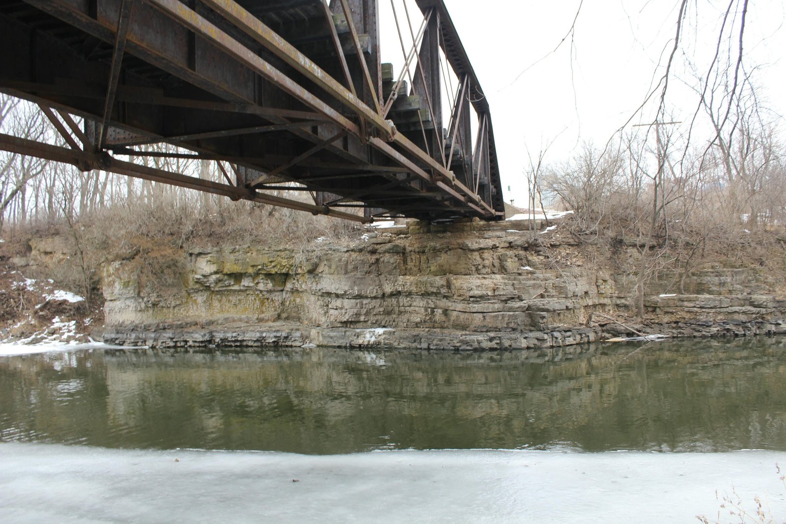 Under bridge